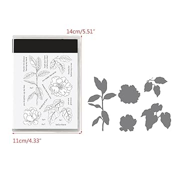 Amazon.co.jp: 花植物エッチング切削ダイスクリアスタンプセット